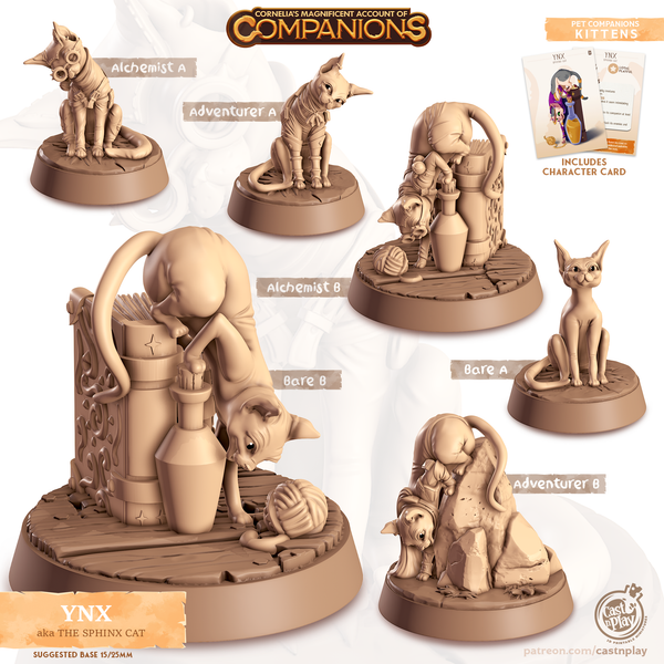 Ynx the Sphynx Cat, Cornelia's Companions, Cast N Play