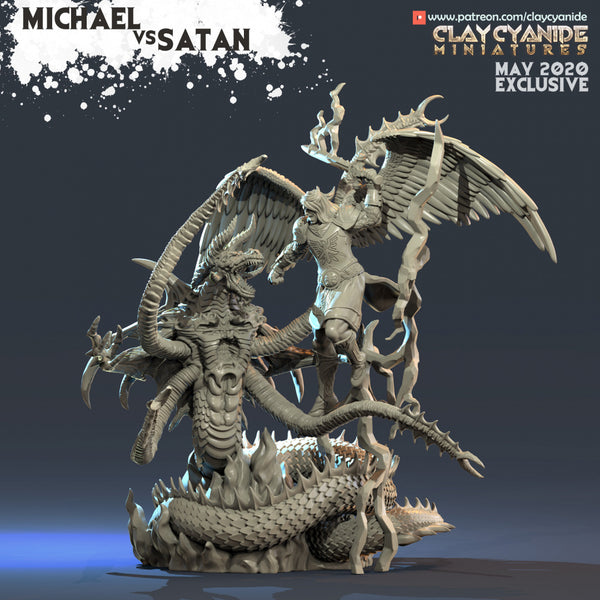 Satan and Michael Diorama, Clay Cyanide, Angels vs Demons