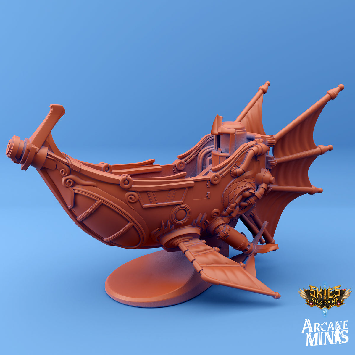 Mini Ship - Feather Class Skycoach, Arcane Minis – Daedalus Studios